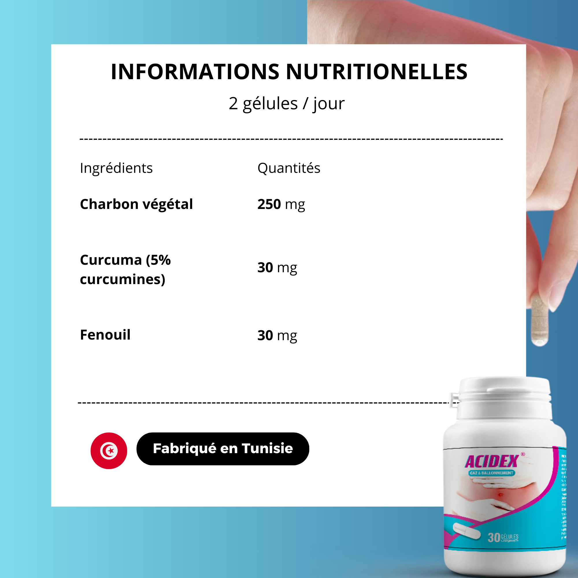 Acidex Gaz et Ballonnement