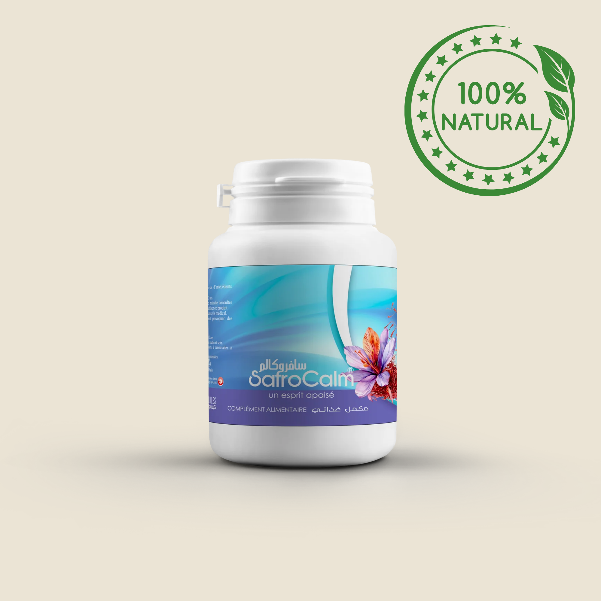 Boîte de Safrocalm – complément alimentaire contre le stress, l’anxiété et les crises d’angoisse, panique